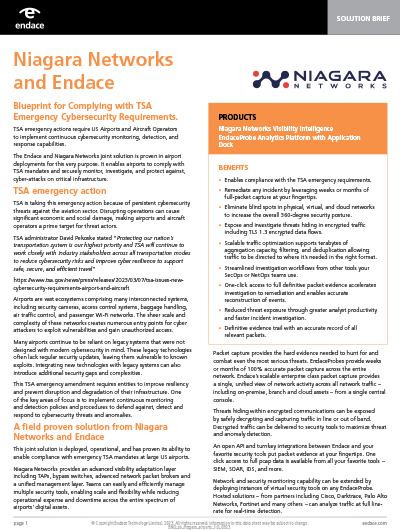 Niagara Networks and Endace